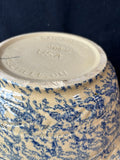 Robinson Ransbottom #305 ~ 12" Blue Sponge ware Mixing Bowl w/Sunset Rim Pattern *Read Description