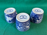 Set Of 3 Blue And White Two’s Company Cachepots