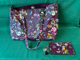 Marc New York Andrew Marc Burgundy Floral Purse W/Wallet And Pouch *Read Description*
