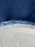 Robinson Ransbottom #305 ~ 12" Blue Sponge ware Mixing Bowl w/Sunset Rim Pattern *Read Description