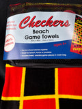 Checkers Beach Game Towel, Unopened