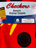Checkers Beach Game Towel, Unopened
