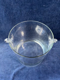 Clear Glass Ice Champagne Bucket With Scroll Handles