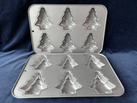 Pair Of Christmas Tree Shaped Baking Pans