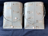 Pair Of Rustic Metal Bucket Door Pockets