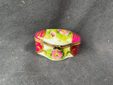 Limoges France Peint Main Hand Painted Floral Trinket Box 205/250 Signed (B)