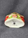 Limoges France Peint Main Hand Painted Floral Trinket Box 205/250 Signed (B)