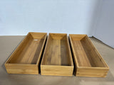Lot Of Bamboo Organizational Boxes- 5 Pieces *Read Description*