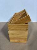 Lot Of Bamboo Organizational Boxes- 5 Pieces *Read Description*
