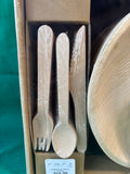 Palm Leaf Disposable Tableware Set, Unopened