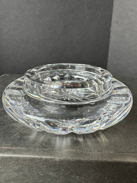 (M) Waterford Crystal Heavyweight Round Candle Dish