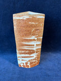 Triangular Earth Tone Pottery Vase