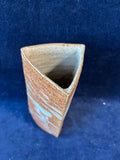 Triangular Earth Tone Pottery Vase