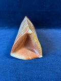 Triangular Earth Tone Pottery Vase