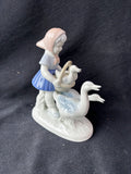 Gerold Porzellan Bavaria Western-Germany Figurine Girl w/Basket & Geese *Read Description*