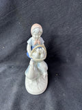 Gerold Porzellan Bavaria Western-Germany Figurine Girl w/Basket & Geese *Read Description*