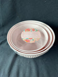 Spring Gatherings Set Of 3 Melamine Mixing Bowls, Unused