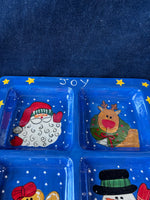 Christmas Serving Appetizer Platter 4 Parts