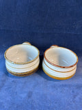 Pair Of Speckled Handled Soup Bowls