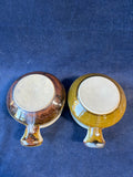 Pair Of Speckled Handled Soup Bowls