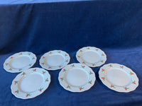 Set Of 6 Dansk Rosebud Pattern Rimmed Bread And Butter Plate