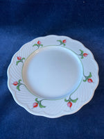 Set Of 6 Dansk Rosebud Pattern Rimmed Bread And Butter Plate