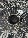 Clear Glass Etched 3-footed Centerpiece Bowl