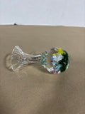Maude And Bob St. Clair Art Glass Floral Paperweight Vase