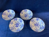 Set Of 4 Wood & Sons Colonial Blue Bowls