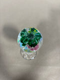 Maude And Bob St. Clair Art Glass Floral Paperweight Vase