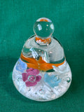 Maude And Bob St. Clair Art Glass Floral Paperweight