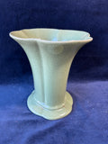 Green Ceramic Vase With A Crackle Glaze Finish