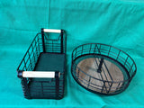 Black Metal Wire Storage Baskets-2 Pieces