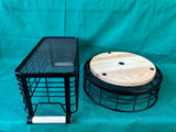 Black Metal Wire Storage Baskets-2 Pieces