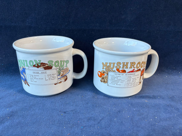 Pair Of Soup Recipe Mugs
