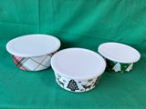 Martha Stewart Christmas Nesting Bowls with Lids – Set of 3