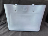 Longchamp Shop It Blue Gray Leather Tote Bag W/ Dust Bag