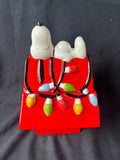 Snoopy Christmas Ceramic Cookie Jar *Read Description*
