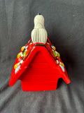 Snoopy Christmas Ceramic Cookie Jar *Read Description*