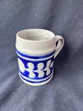 Williamsburg Pottery Salt Glaze Mug/Tankard Leaf Design