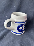 Williamsburg Pottery Salt Glaze Mug/Tankard Leaf Design