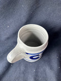 Williamsburg Pottery Salt Glaze Mug/Tankard Leaf Design