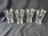 Set Of 4 Cristal D'Arques Style Durand Heritage Rooster Juice Glasses