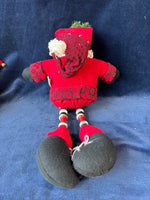 Pair Of Santa Claus Shelf Sitters