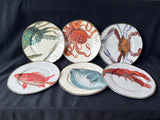 Lot Of 6 Melamine Sea Life Plates