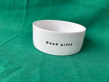 "GOOD KITTY" Fish Stoneware Cat Bowl