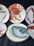 Lot Of 6 Melamine Sea Life Plates