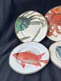 Lot Of 6 Melamine Sea Life Plates