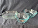 3-Piece Glass Pyrex Dish Lot
