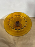 Indiana Amber Glass Style Pedestal Cake Plate